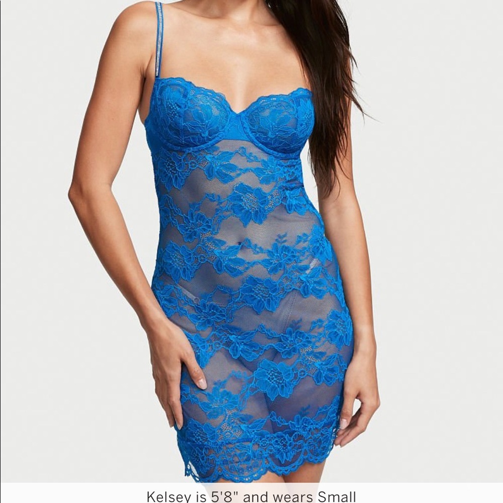 Victoria’s Secret Wicked Shine Strap Lace Slip